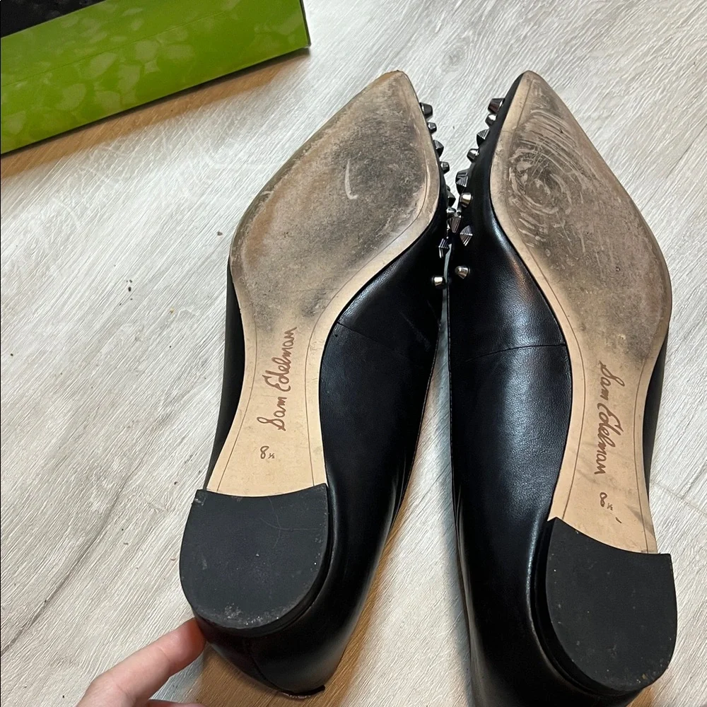 Sam Edelman Black Studded Flats - Picture 4 of 7